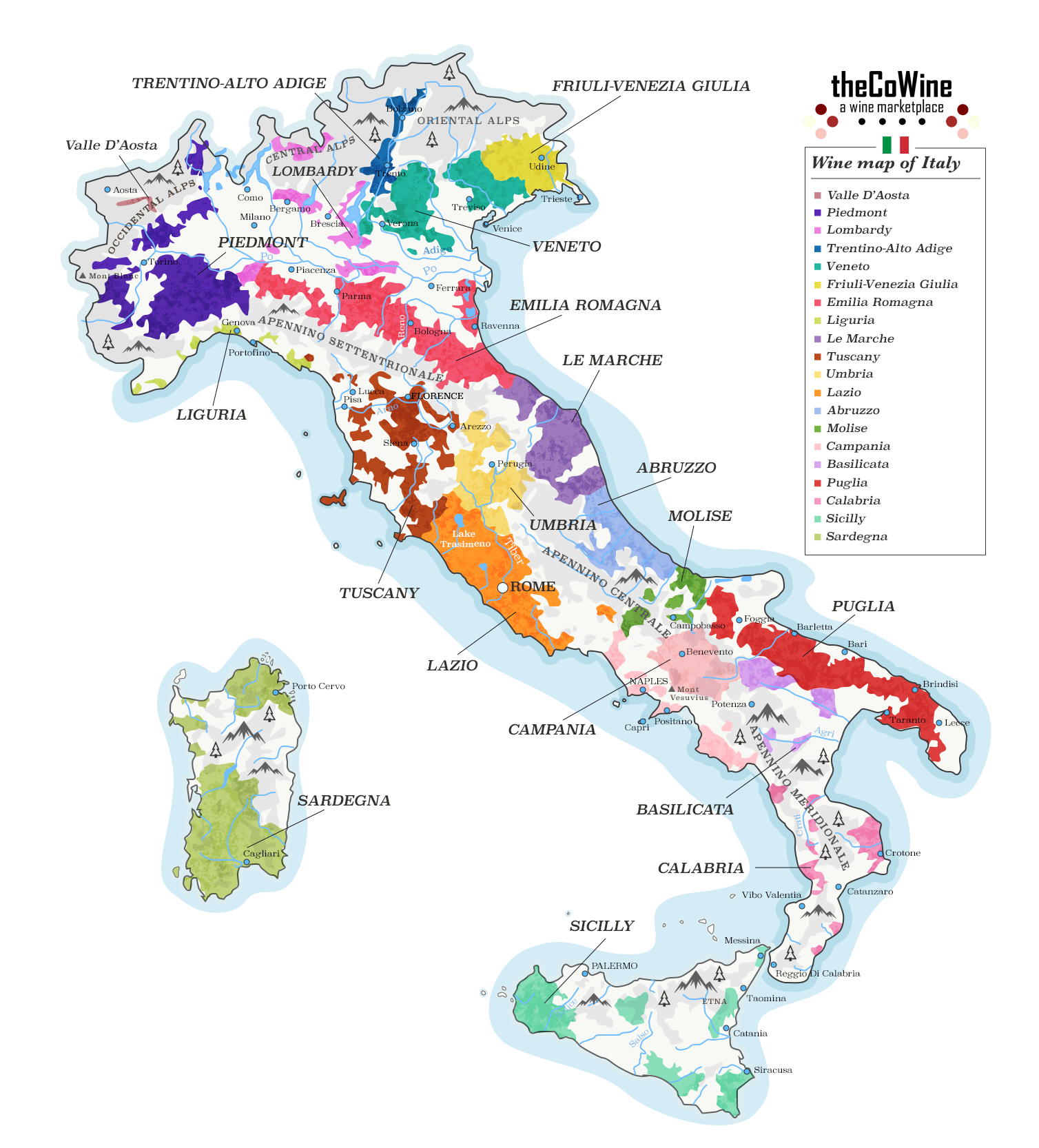 The Wineregions of Italy